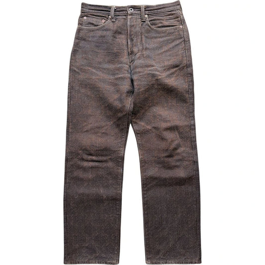Kapital Century Denim 5P Monkey Cisco No. 5 (Kakishibu) - 4 Years Worn With Sakura Rivets