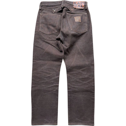 Kapital Century Denim 5P Monkey Cisco No. 5 (Kakishibu) - 4 Years Worn With Sakura Rivets