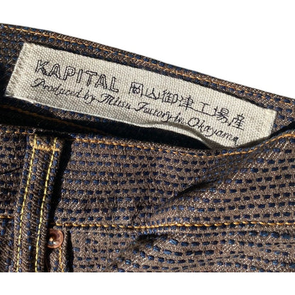 Kapital Century Denim 5P Stone No. 5+S Diamond Pattern (Kakishibu)