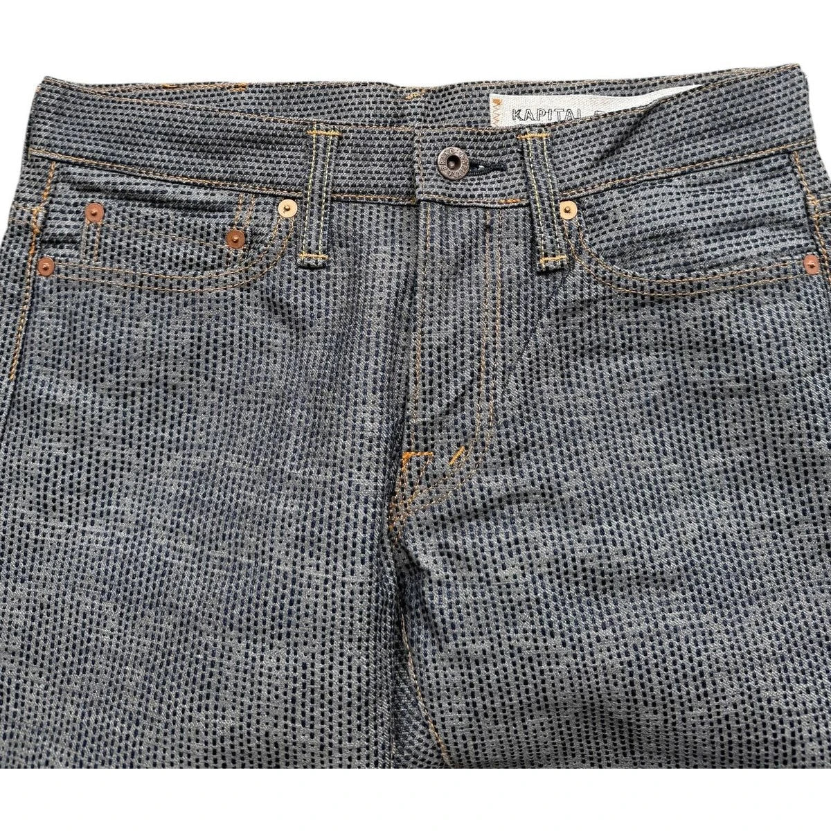 Kapital Century Denim 5P Stone No. 7+S Diamond Pattern (Sumi)