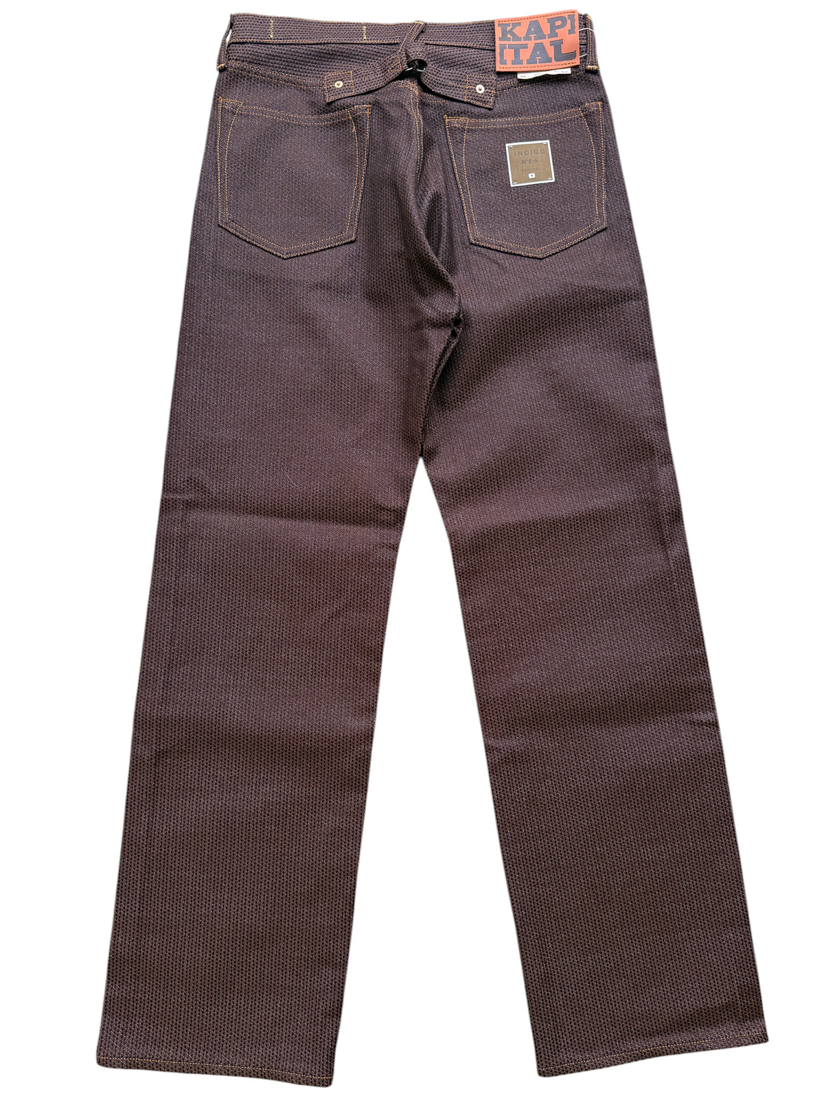 Kapital Century Denim 5P Wide Leg Monkey TH No. 5+S (Kakishibu)