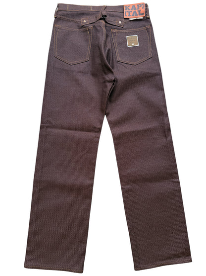 Kapital Century Denim 5P Wide Leg Monkey TH No. 5+S (Kakishibu)
