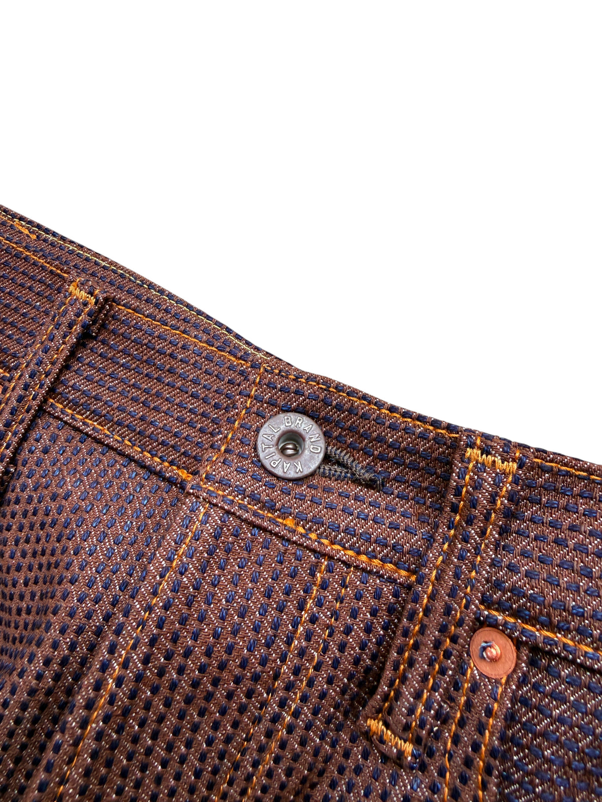Kapital Century Denim 5P Wide Leg Monkey TH No. 5+S (Kakishibu)