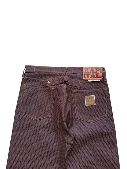 Kapital Century Denim 5P Wide Leg Monkey TH No. 5+S (Kakishibu)