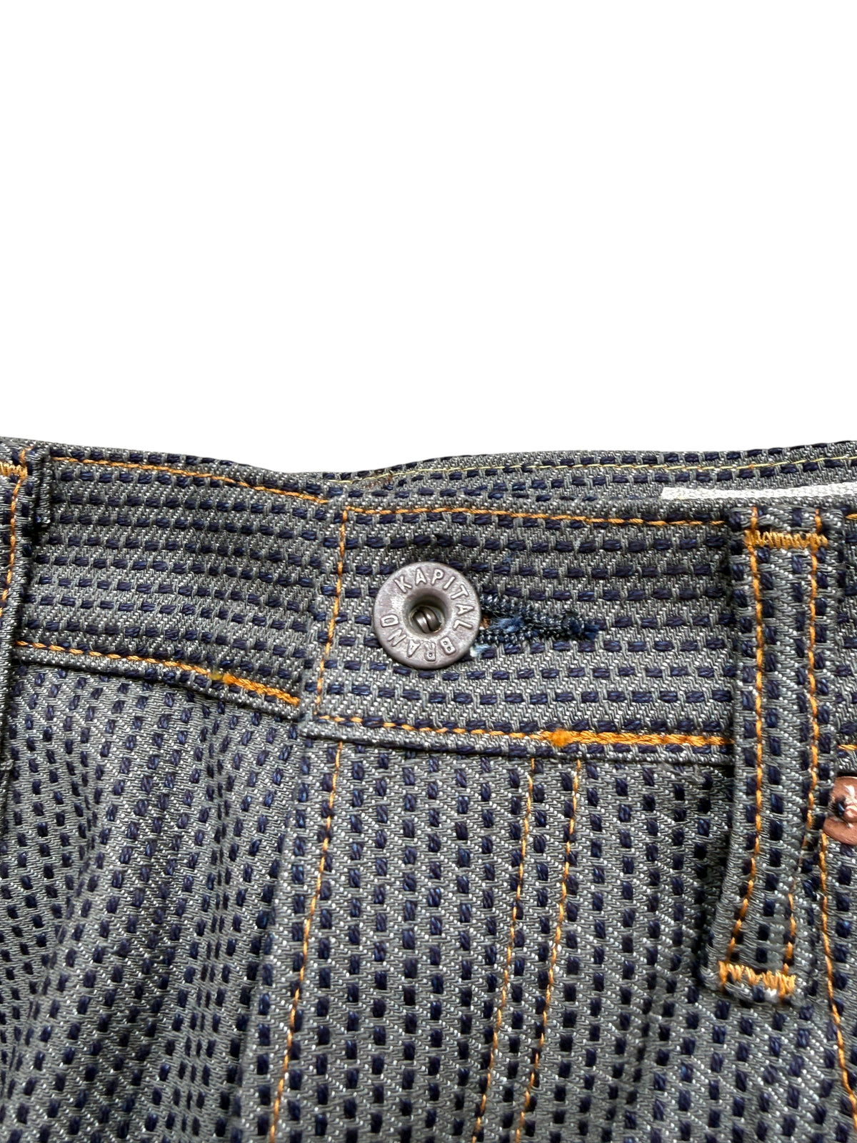 Kapital Century Denim 5P Wide Leg Monkey TH No. 7+S (Sumi)