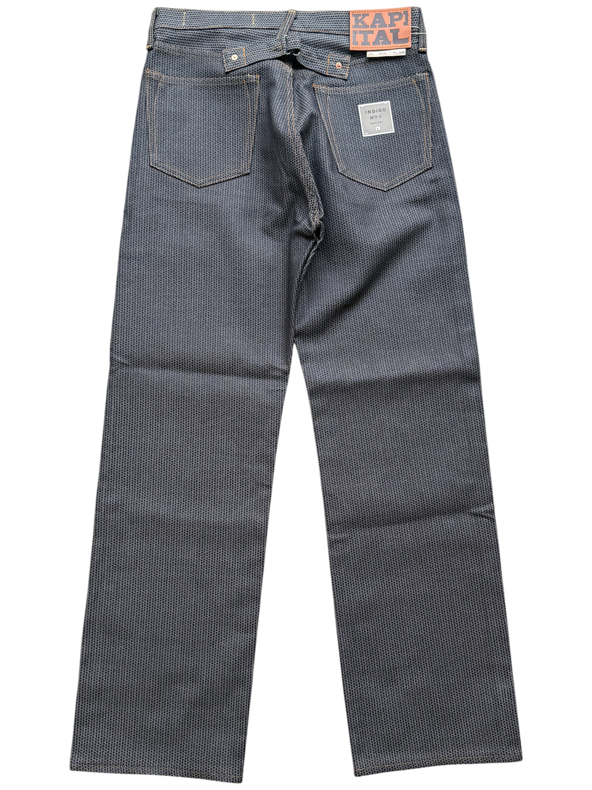 Kapital Century Denim 5P Wide Leg Monkey TH No. 7+S (Sumi)