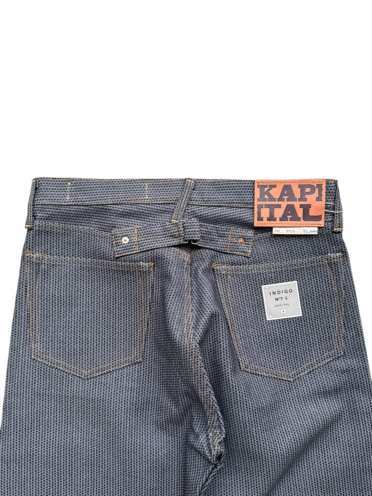 Kapital Century Denim 5P Wide Leg Monkey TH No. 7+S (Sumi)
