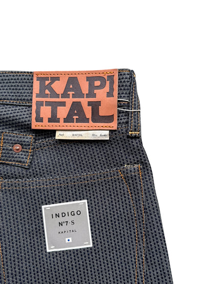 Kapital Century Denim 5P Wide Leg Monkey TH No. 7+S (Sumi)
