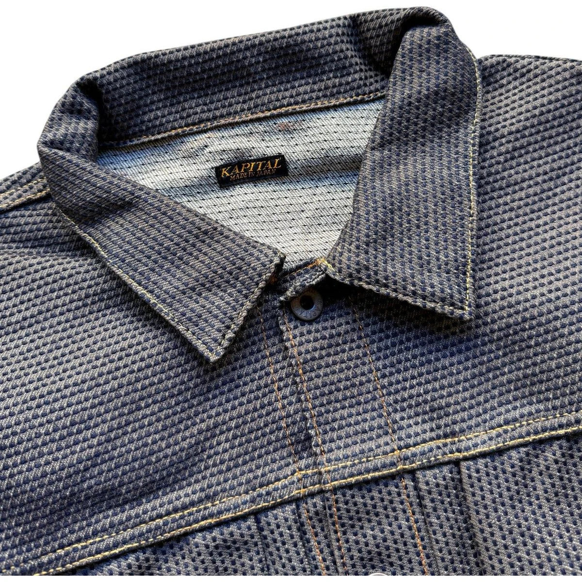 Kapital Century Denim No. 7+S Type 1 Jacket (Sumi) (Persimmon Dyed)