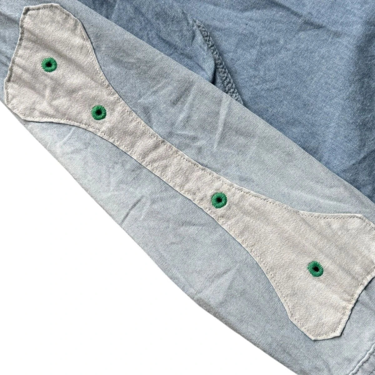 Kapital Chambray 2 Tone Bone Patch Ventilator Work Shirt