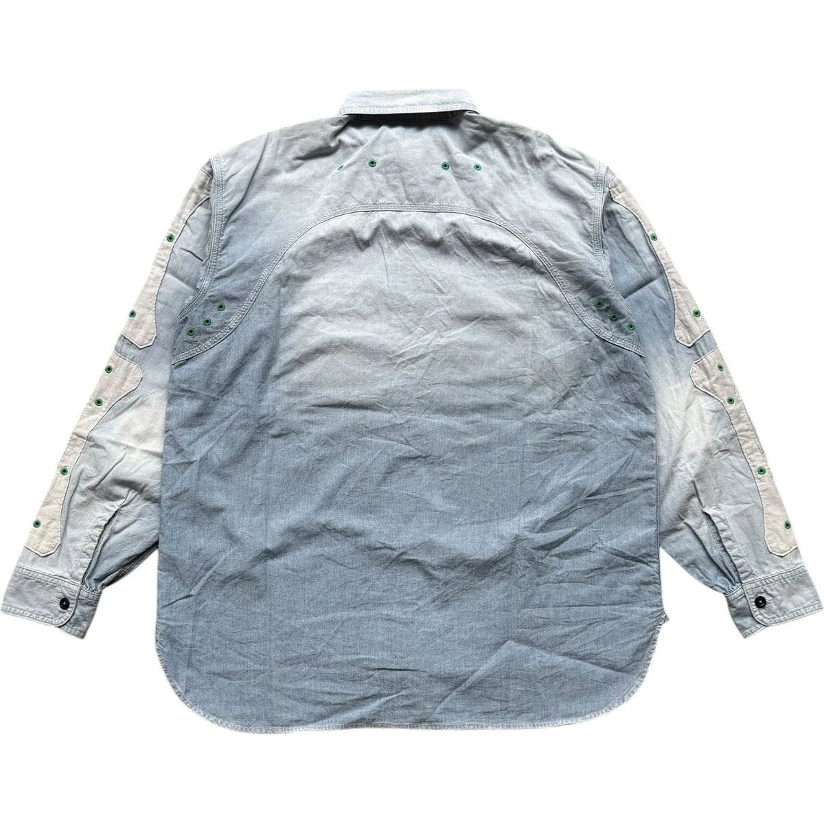 Kapital Chambray 2 Tone Bone Patch Ventilator Work Shirt