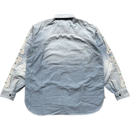 Kapital Chambray 2 Tone Bone Patch Ventilator Work Shirt