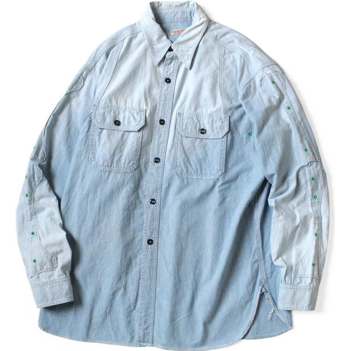 Kapital Chambray Bone Patch Ventilator Work Shirt