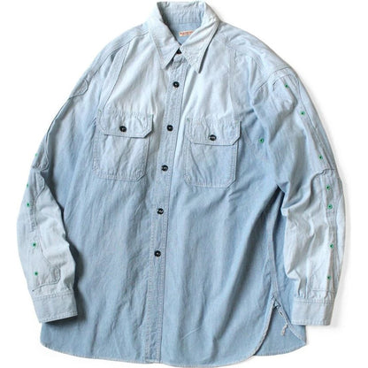 Kapital Chambray Bone Patch Ventilator Work Shirt