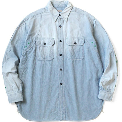 Kapital Chambray Bone Patch Ventilator Work Shirt