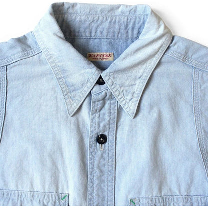 Kapital Chambray Bone Patch Ventilator Work Shirt