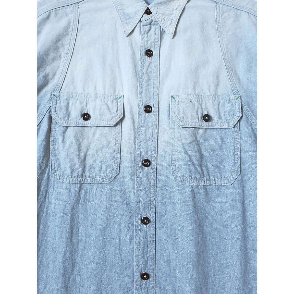 Kapital Chambray Bone Patch Ventilator Work Shirt