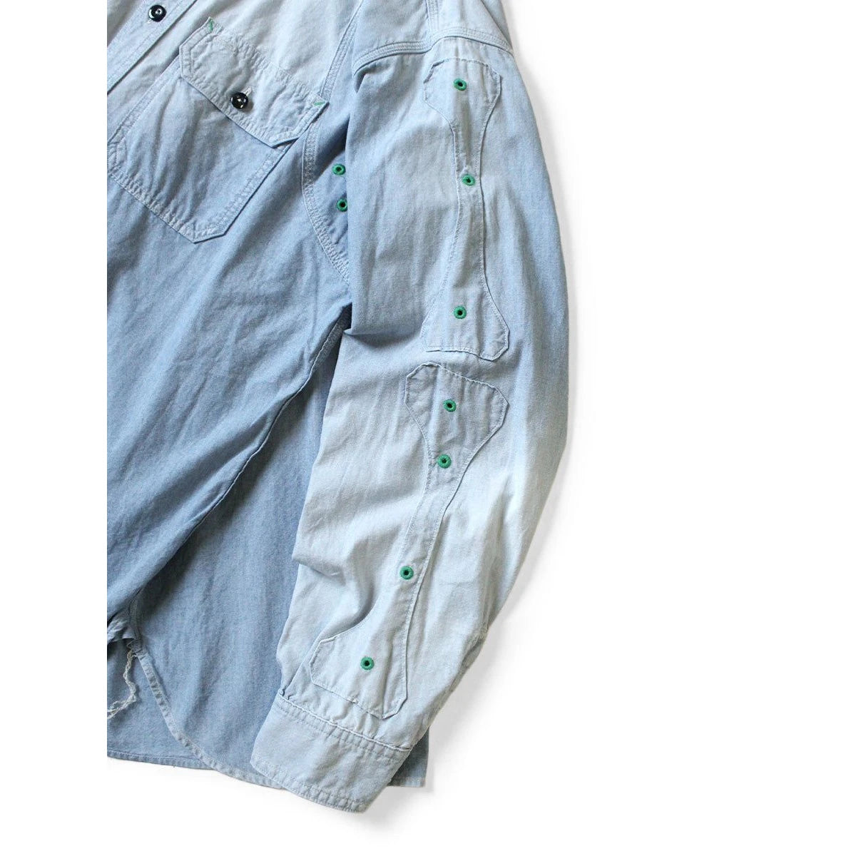 Kapital Chambray Bone Patch Ventilator Work Shirt