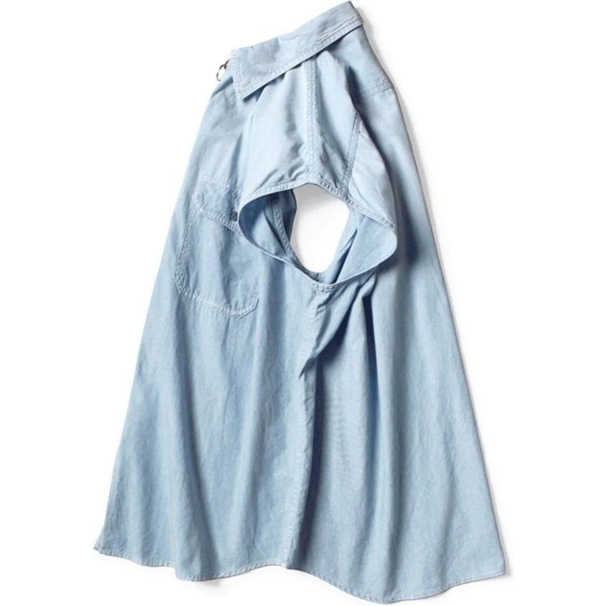 Kapital Chambray Sleeveless Zipper Work Shirt