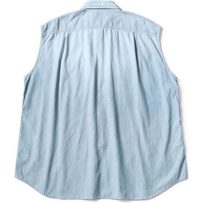 Kapital Chambray Sleeveless Zipper Work Shirt