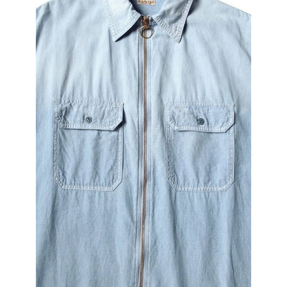 Kapital Chambray Sleeveless Zipper Work Shirt