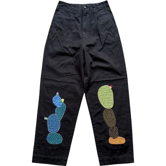 Kapital Chino High Waisted Nime Pants (Cactus Embroidery)