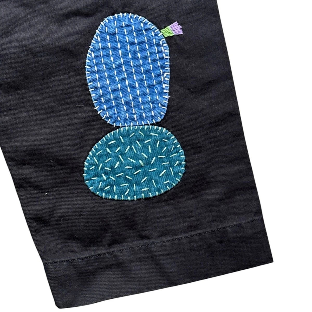 Kapital Chino High Waisted Nime Pants (Cactus Embroidery)