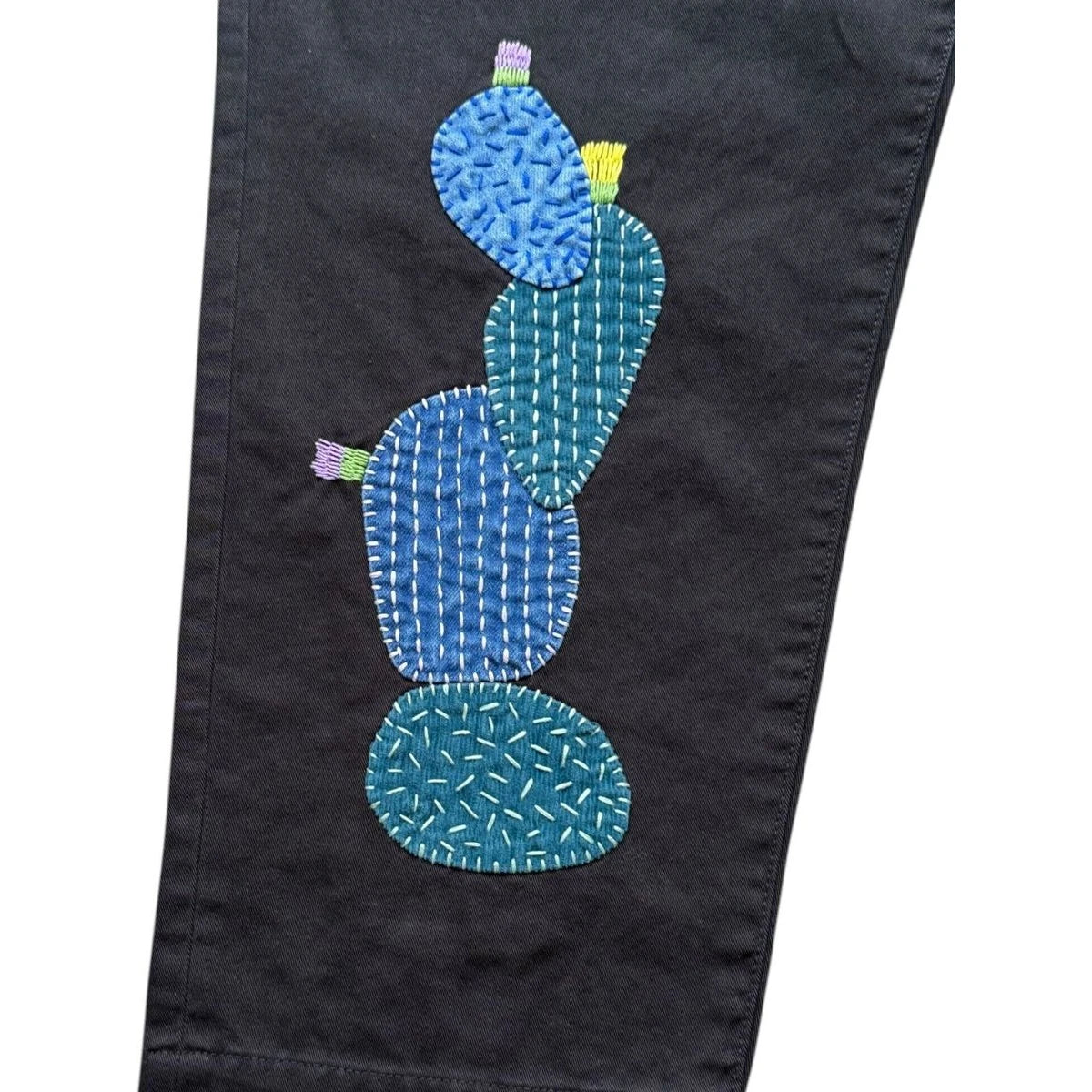 Kapital Chino High Waisted Nime Pants (Cactus Embroidery)
