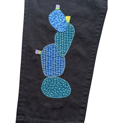 Kapital Chino High Waisted Nime Pants (Cactus Embroidery)
