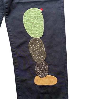 Kapital Chino High Waisted Nime Pants (Cactus Embroidery)