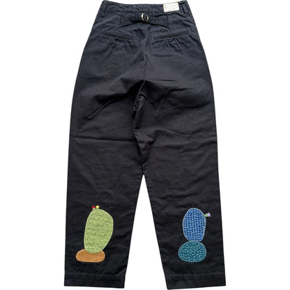 Kapital Chino High Waisted Nime Pants (Cactus Embroidery)