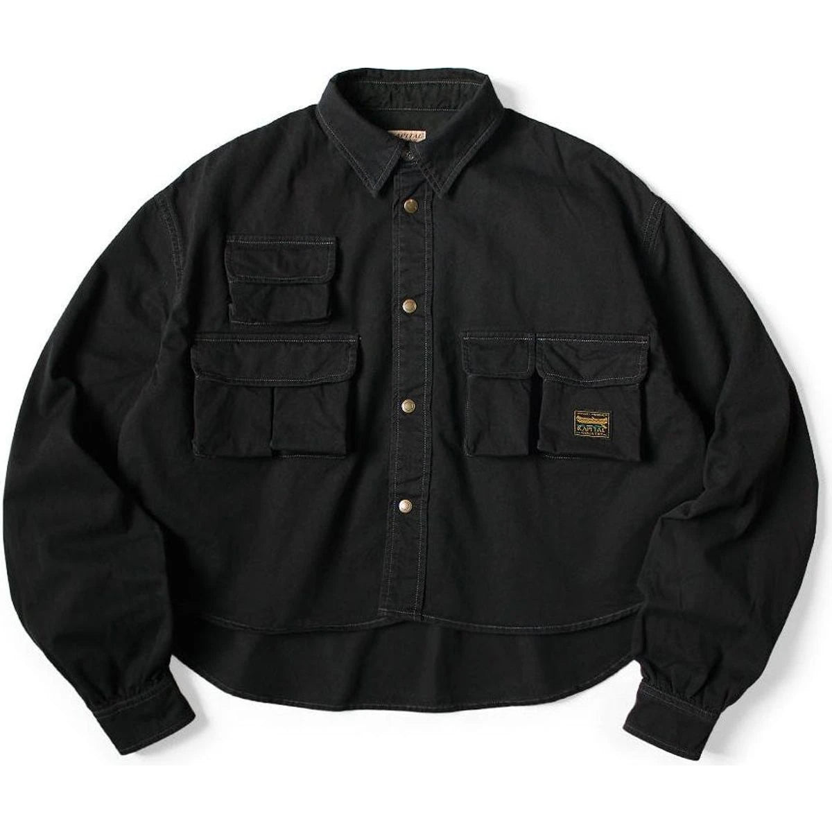 Kapital Chino Nugget-Pocket Cropped Fish Shirt