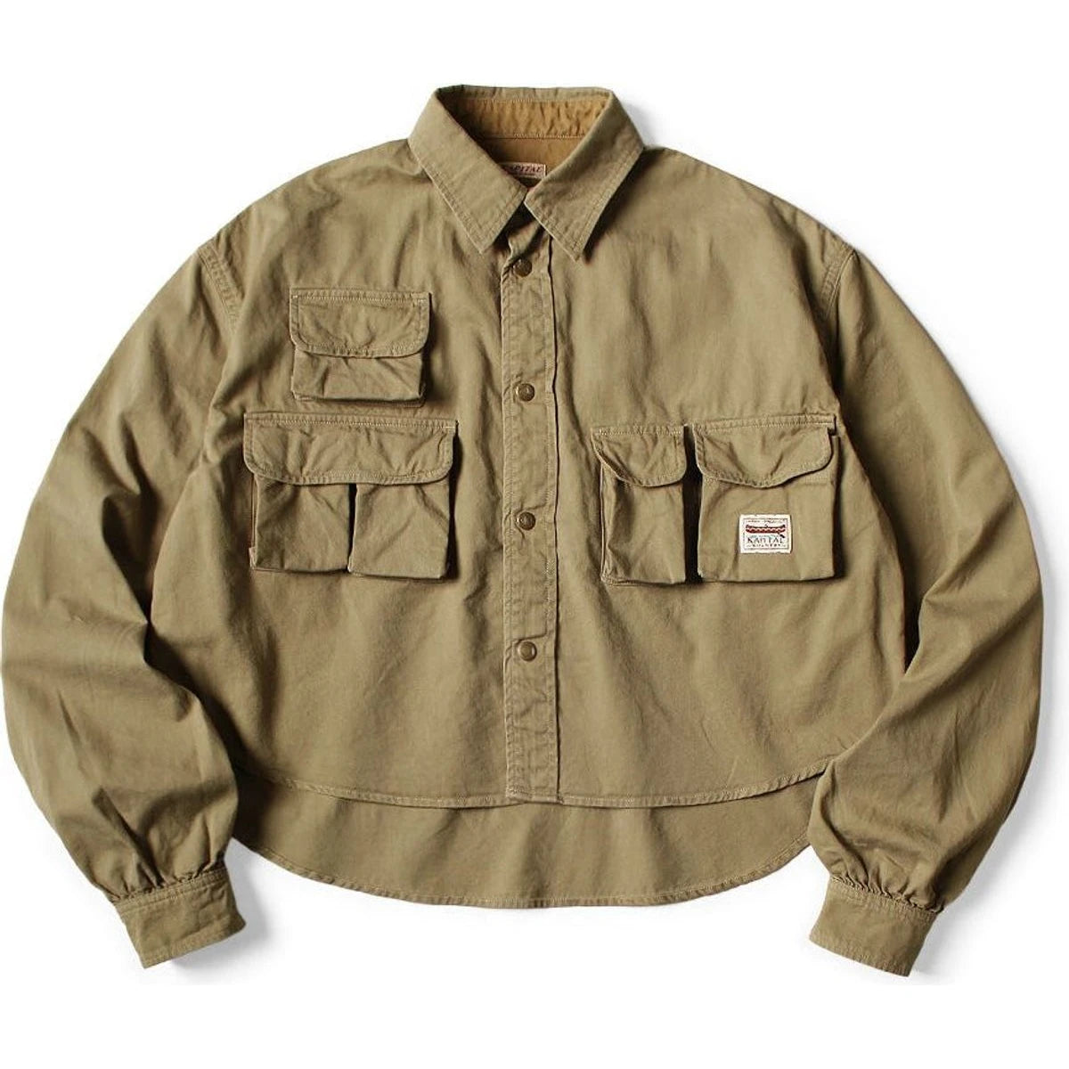Kapital Chino Nugget-Pocket Cropped Fish Shirt
