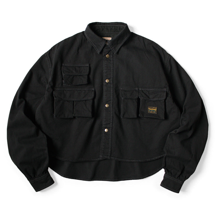 Kapital Chino Nugget-Pocket Cropped Fish Shirt