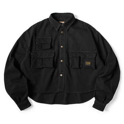 Kapital Chino Nugget-Pocket Cropped Fish Shirt