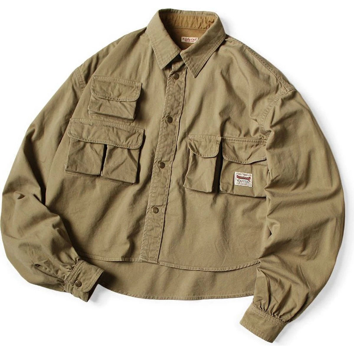 Kapital Chino Nugget-Pocket Cropped Fish Shirt