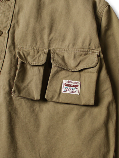 Kapital Chino Nugget-Pocket Cropped Fish Shirt