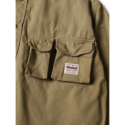 Kapital Chino Nugget-Pocket Cropped Fish Shirt