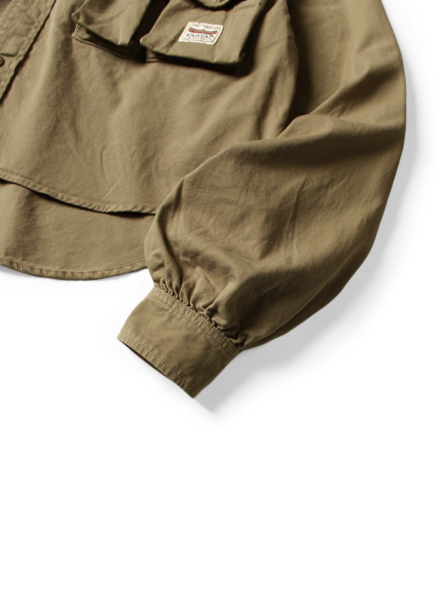 Kapital Chino Nugget-Pocket Cropped Fish Shirt