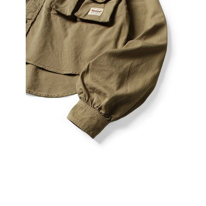 Kapital Chino Nugget-Pocket Cropped Fish Shirt
