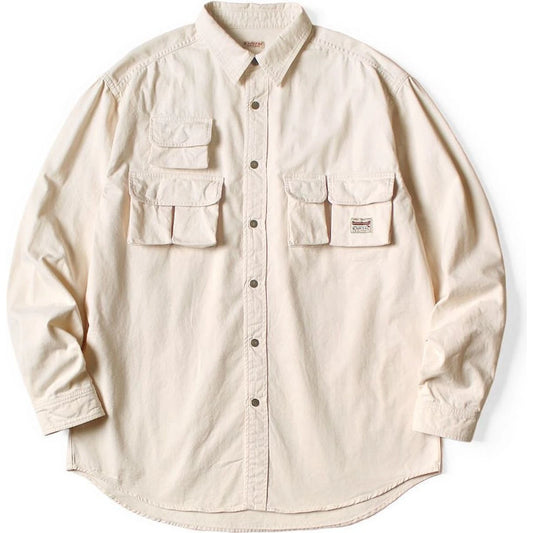 Kapital Chino Shirt Nugget-Pocket Fish Shirt