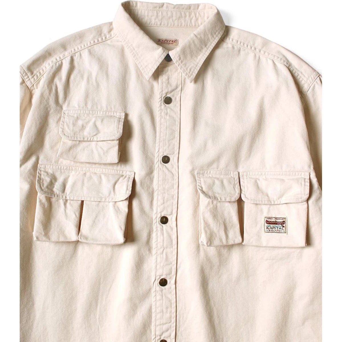 Kapital Chino Shirt Nugget-Pocket Fish Shirt