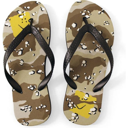 Kapital Chocolate Chip Camo Pattern Flip Flops
