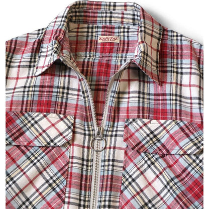 Kapital Columbia Check Drizzler Work Shirt Dress