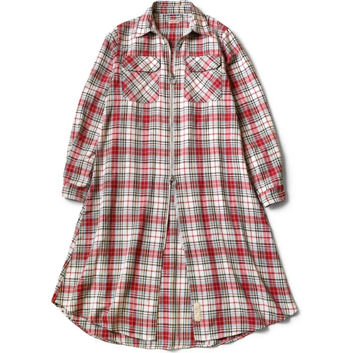 Kapital Columbia Check Drizzler Work Shirt Dress