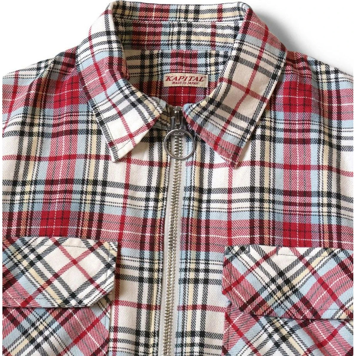 Kapital Columbia Check Drizzler Work Shirt Dress