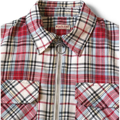 Kapital Columbia Check Drizzler Work Shirt Dress