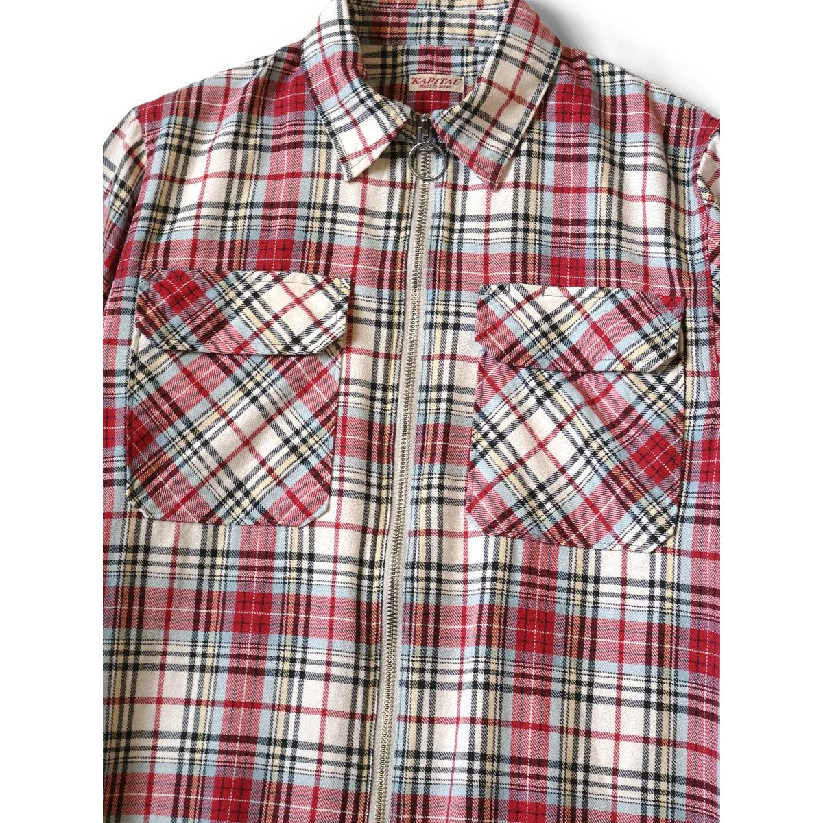 Kapital Columbia Check Drizzler Work Shirt Dress