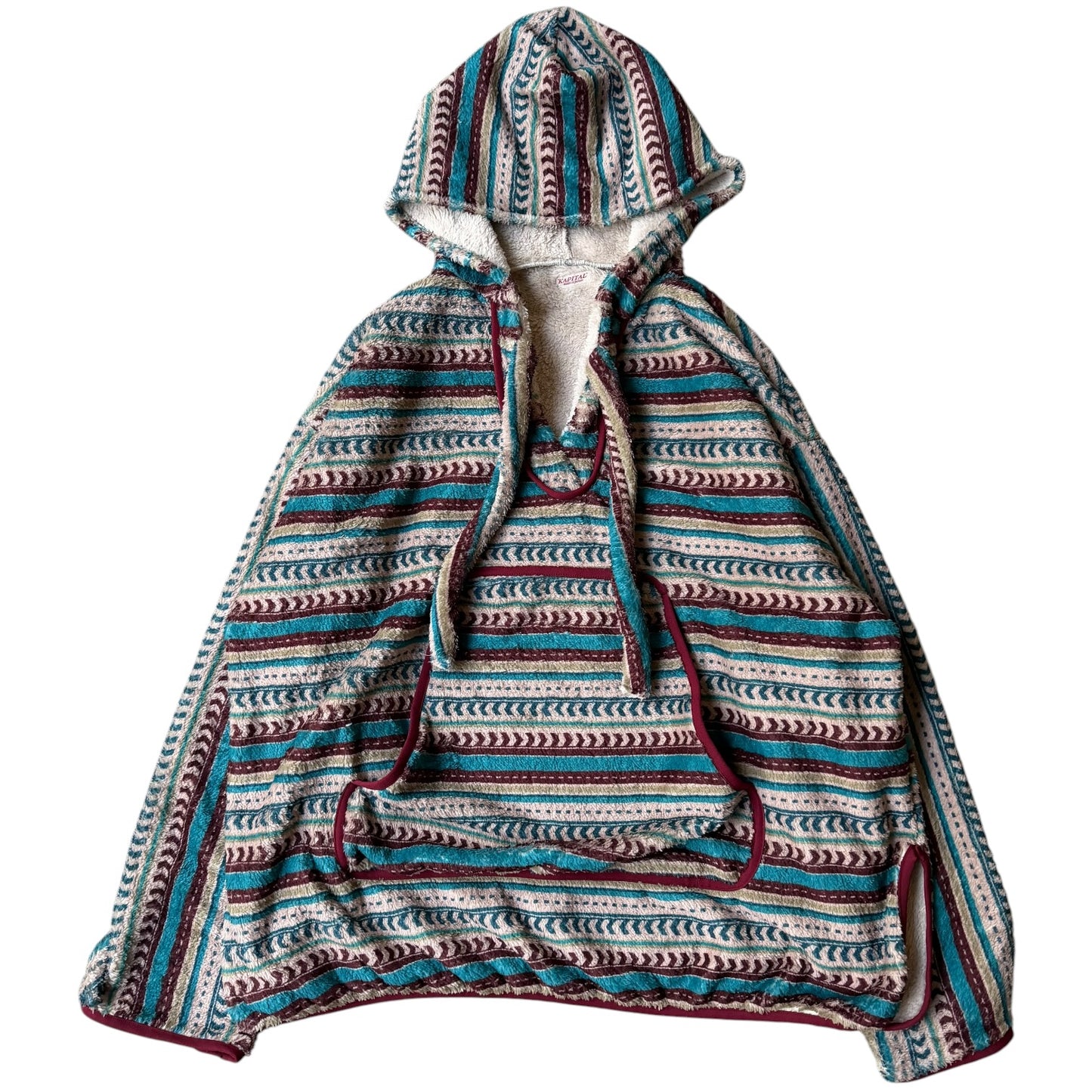 Kapital Columbia Stripe Fleece Baja Hoodie