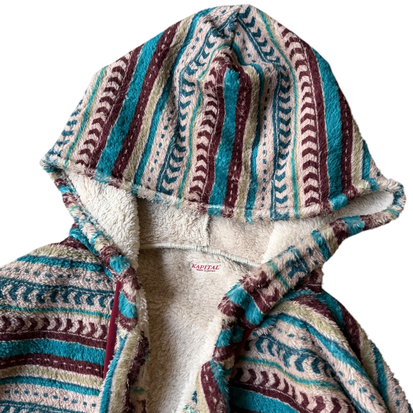 Kapital Columbia Stripe Fleece Baja Hoodie
